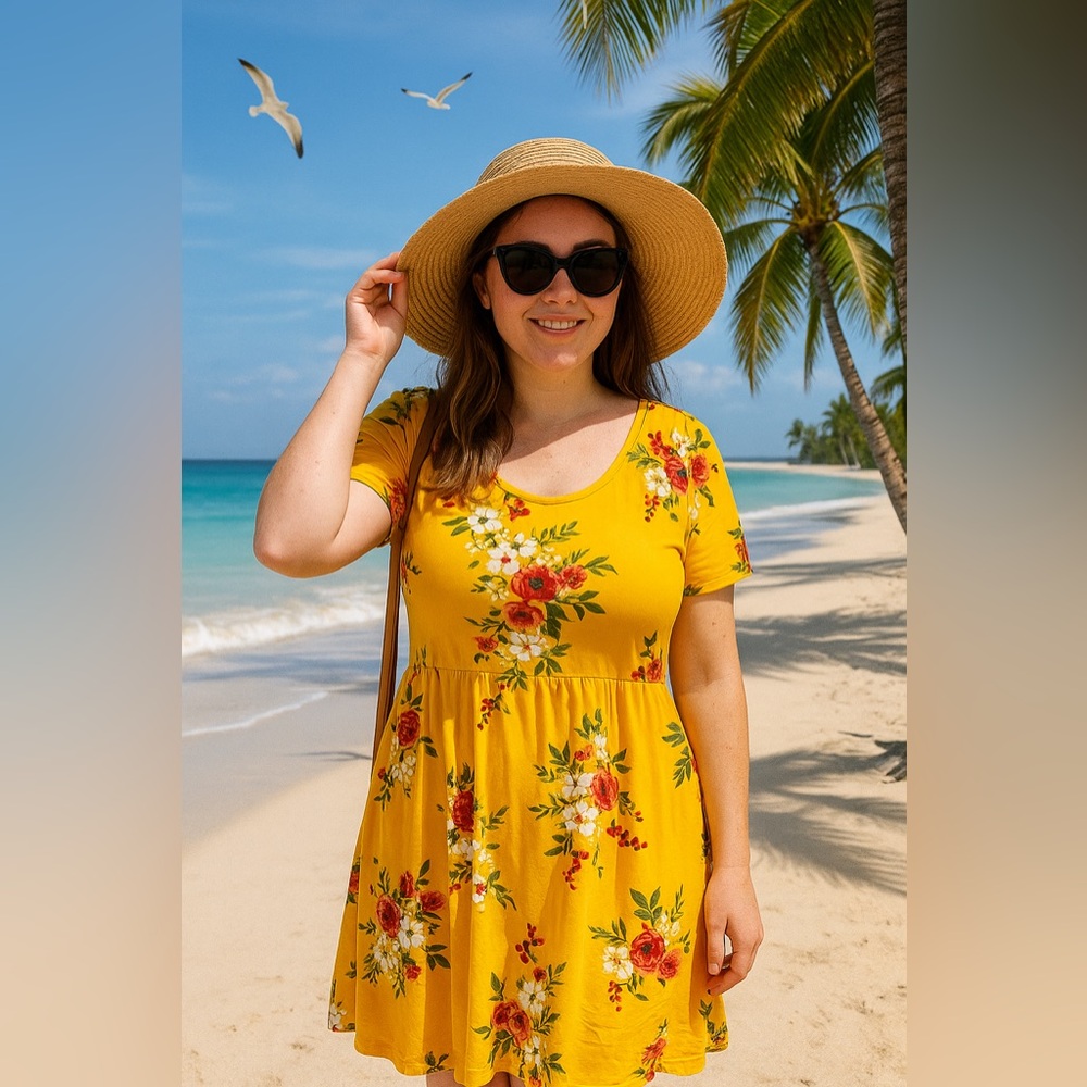 Floral Yellow Dress